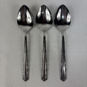 Oneida CHERIE Soup‎ Spoon 6 3/4" Stainless Steel Flatware Set Of 3